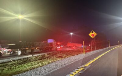 Multi-vehicle crash involving a semi shuts down I-75 southbound near mile marker 97 in Madison County — Mar. 9, 2026